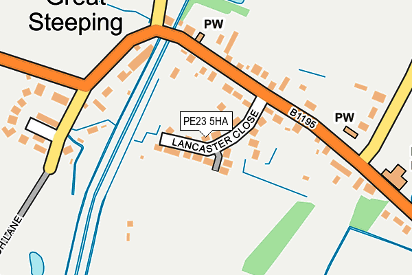 PE23 5HA map - OS OpenMap – Local (Ordnance Survey)