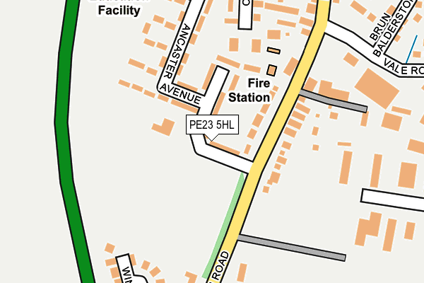 PE23 5HL map - OS OpenMap – Local (Ordnance Survey)