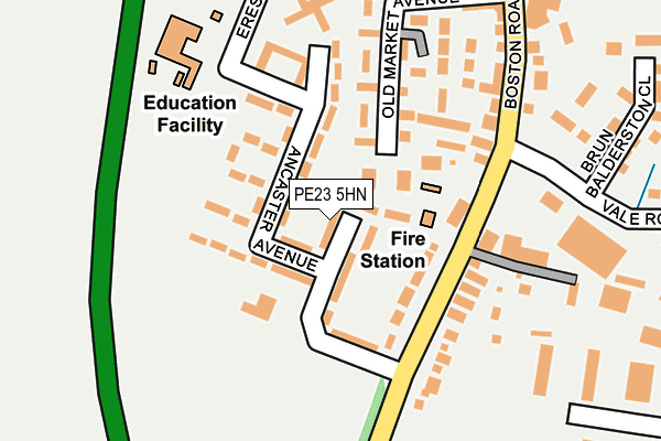 PE23 5HN map - OS OpenMap – Local (Ordnance Survey)