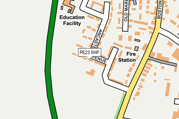 PE23 5HP map - OS OpenMap – Local (Ordnance Survey)