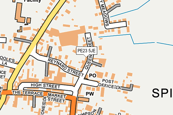 PE23 5JE map - OS OpenMap – Local (Ordnance Survey)