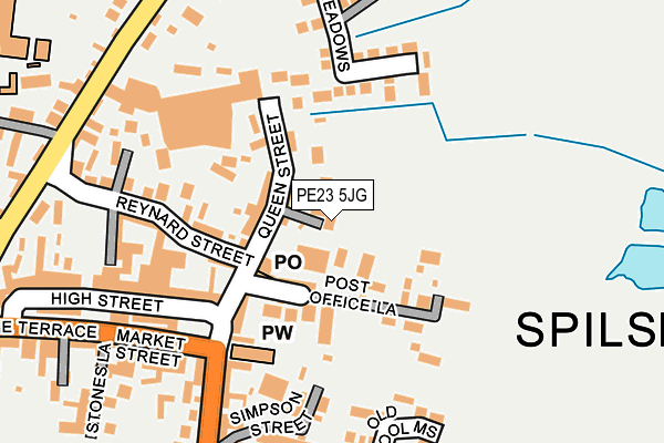 PE23 5JG map - OS OpenMap – Local (Ordnance Survey)