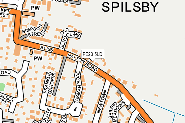 PE23 5LD map - OS OpenMap – Local (Ordnance Survey)