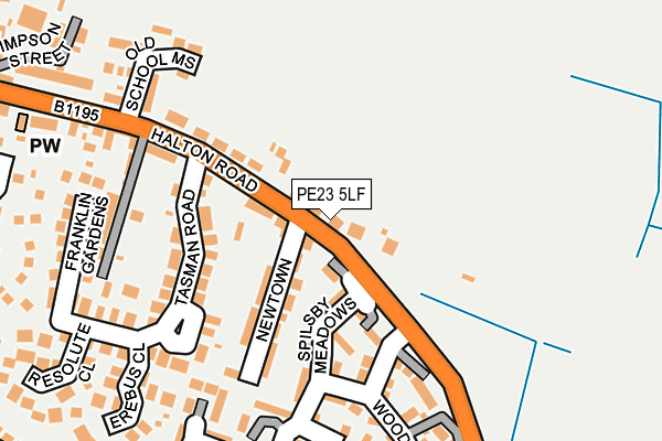 PE23 5LF map - OS OpenMap – Local (Ordnance Survey)