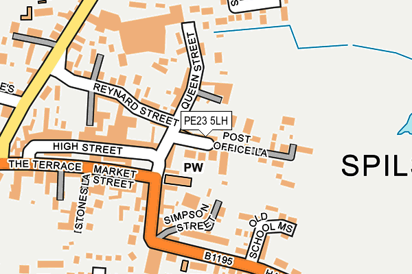 PE23 5LH map - OS OpenMap – Local (Ordnance Survey)