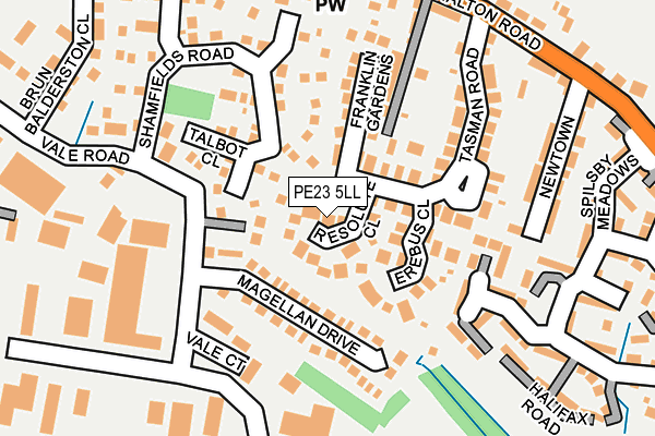PE23 5LL map - OS OpenMap – Local (Ordnance Survey)
