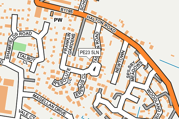 PE23 5LN map - OS OpenMap – Local (Ordnance Survey)