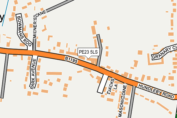 PE23 5LS map - OS OpenMap – Local (Ordnance Survey)