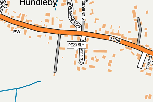 PE23 5LY map - OS OpenMap – Local (Ordnance Survey)