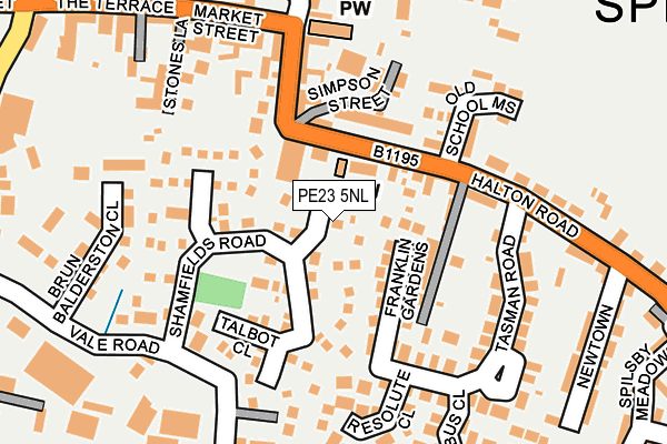 PE23 5NL map - OS OpenMap – Local (Ordnance Survey)