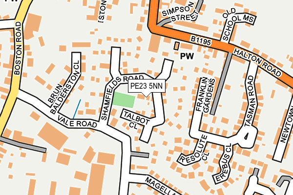 PE23 5NN map - OS OpenMap – Local (Ordnance Survey)
