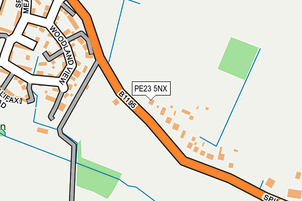 PE23 5NX map - OS OpenMap – Local (Ordnance Survey)