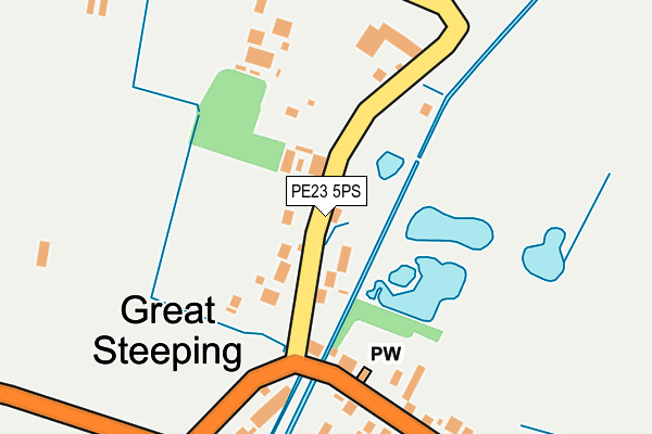 PE23 5PS map - OS OpenMap – Local (Ordnance Survey)