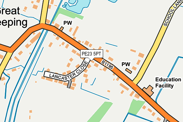 PE23 5PT map - OS OpenMap – Local (Ordnance Survey)