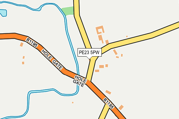PE23 5PW map - OS OpenMap – Local (Ordnance Survey)