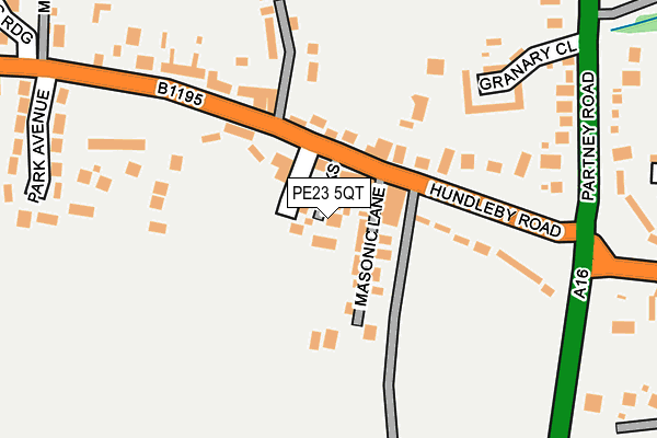 PE23 5QT map - OS OpenMap – Local (Ordnance Survey)