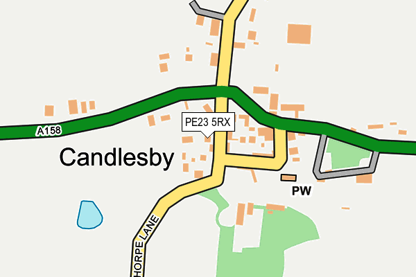 PE23 5RX map - OS OpenMap – Local (Ordnance Survey)