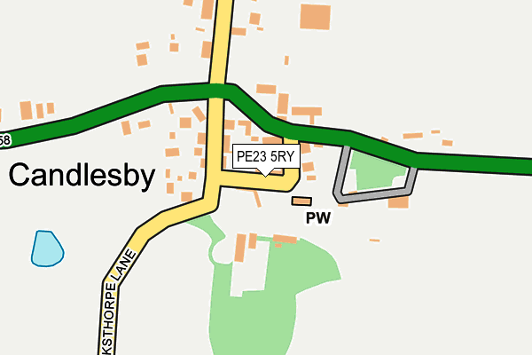 PE23 5RY map - OS OpenMap – Local (Ordnance Survey)