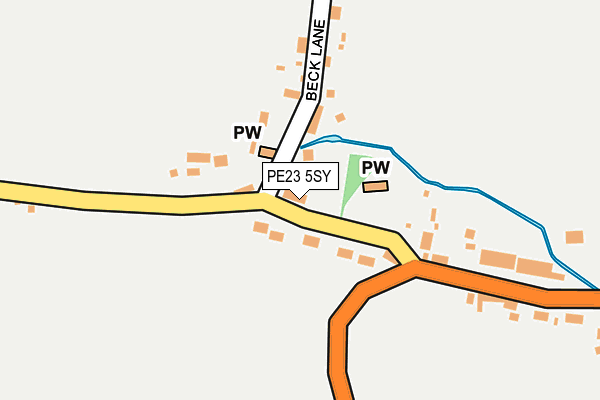 PE23 5SY map - OS OpenMap – Local (Ordnance Survey)
