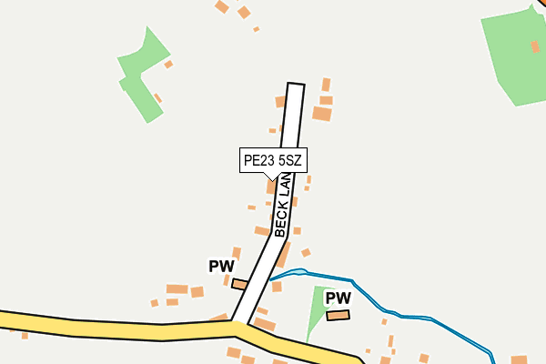 PE23 5SZ map - OS OpenMap – Local (Ordnance Survey)