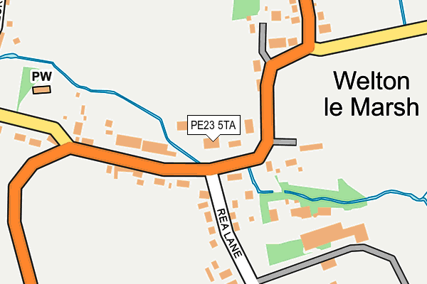 PE23 5TA map - OS OpenMap – Local (Ordnance Survey)