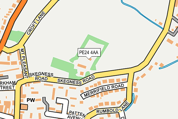 PE24 4AA map - OS OpenMap – Local (Ordnance Survey)