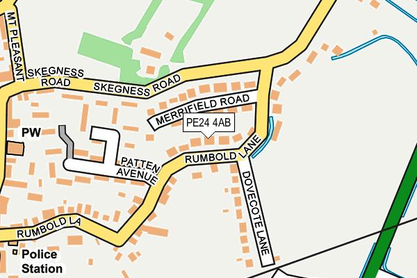 PE24 4AB map - OS OpenMap – Local (Ordnance Survey)