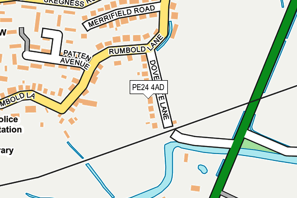 PE24 4AD map - OS OpenMap – Local (Ordnance Survey)