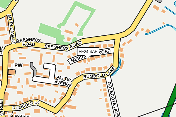 PE24 4AE map - OS OpenMap – Local (Ordnance Survey)