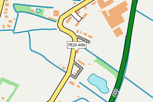 PE24 4AN map - OS OpenMap – Local (Ordnance Survey)