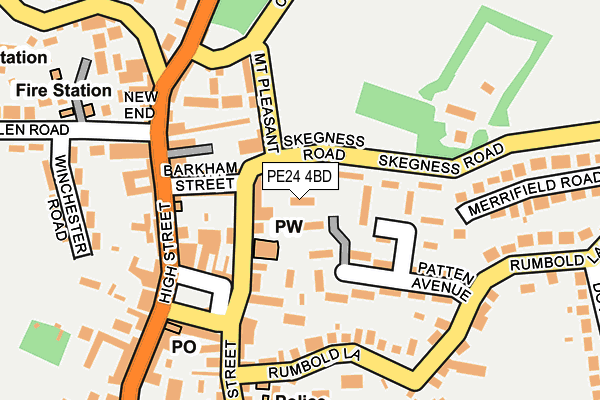 PE24 4BD map - OS OpenMap – Local (Ordnance Survey)