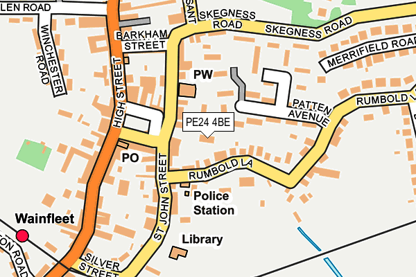 PE24 4BE map - OS OpenMap – Local (Ordnance Survey)