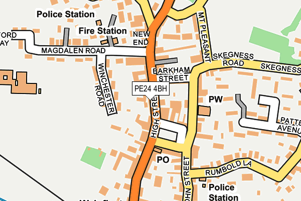 PE24 4BH map - OS OpenMap – Local (Ordnance Survey)