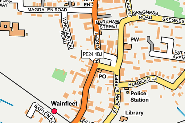 PE24 4BJ map - OS OpenMap – Local (Ordnance Survey)