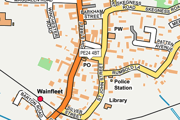 PE24 4BT map - OS OpenMap – Local (Ordnance Survey)