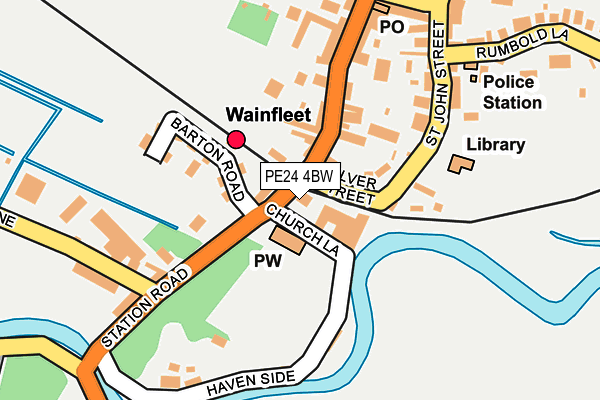 PE24 4BW map - OS OpenMap – Local (Ordnance Survey)