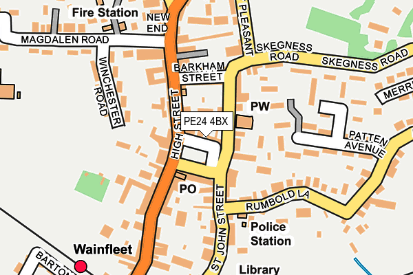 PE24 4BX map - OS OpenMap – Local (Ordnance Survey)