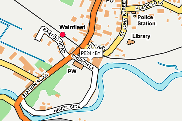 PE24 4BY map - OS OpenMap – Local (Ordnance Survey)