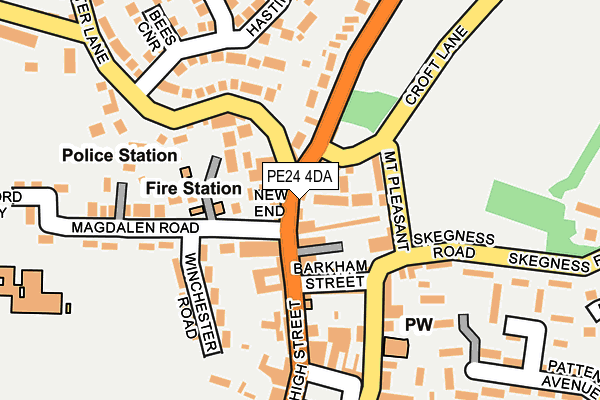 PE24 4DA map - OS OpenMap – Local (Ordnance Survey)