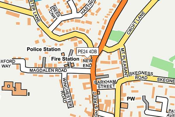 PE24 4DB map - OS OpenMap – Local (Ordnance Survey)