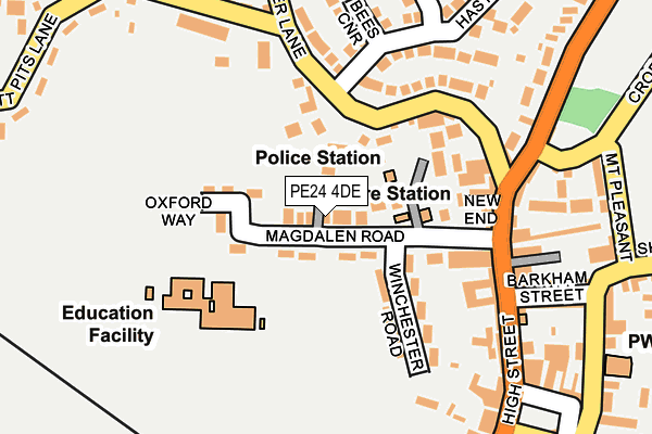 PE24 4DE map - OS OpenMap – Local (Ordnance Survey)
