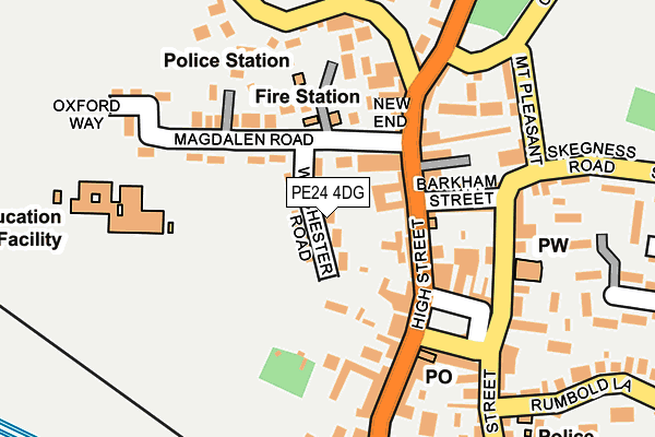 PE24 4DG map - OS OpenMap – Local (Ordnance Survey)