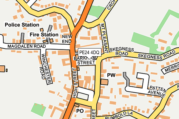PE24 4DQ map - OS OpenMap – Local (Ordnance Survey)
