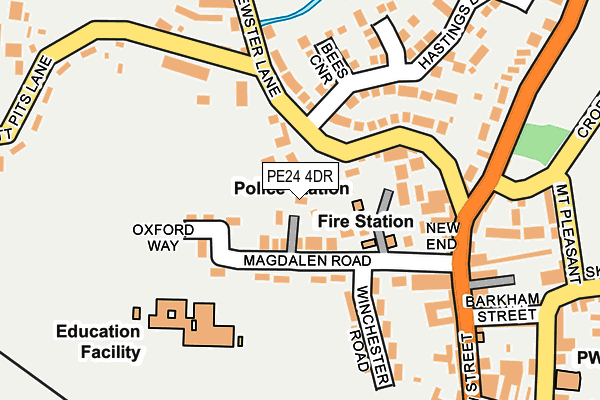 PE24 4DR map - OS OpenMap – Local (Ordnance Survey)