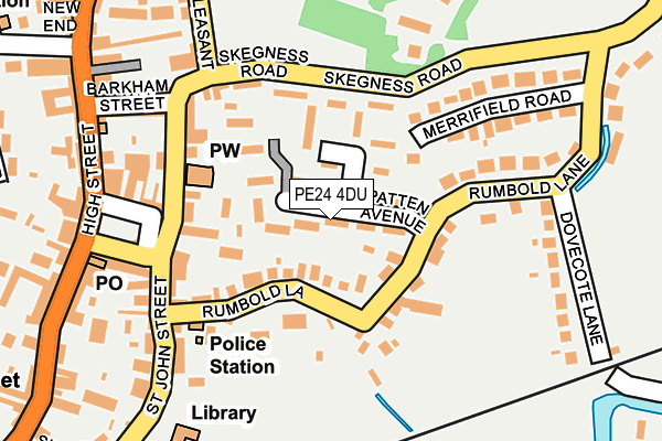 PE24 4DU map - OS OpenMap – Local (Ordnance Survey)