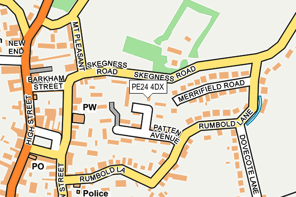 PE24 4DX map - OS OpenMap – Local (Ordnance Survey)