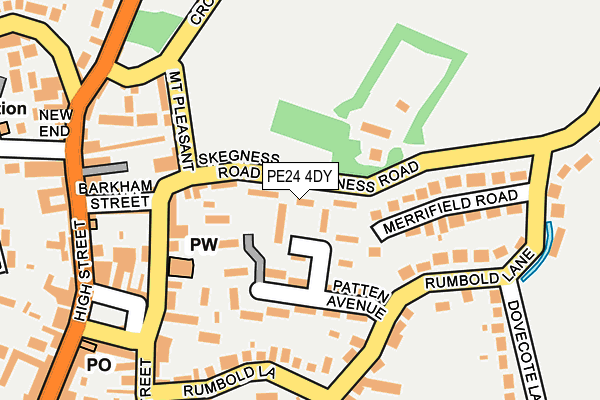 PE24 4DY map - OS OpenMap – Local (Ordnance Survey)