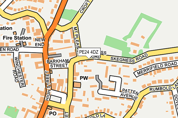 PE24 4DZ map - OS OpenMap – Local (Ordnance Survey)
