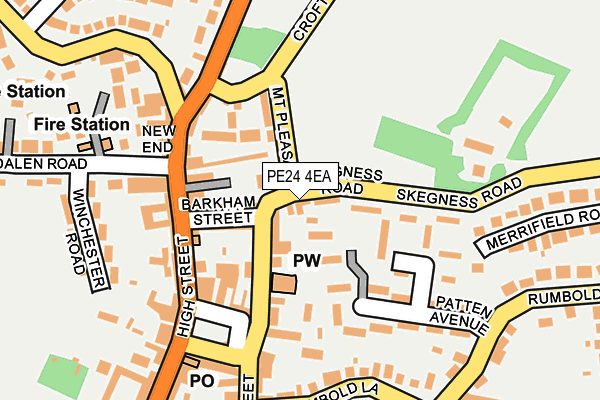 PE24 4EA map - OS OpenMap – Local (Ordnance Survey)