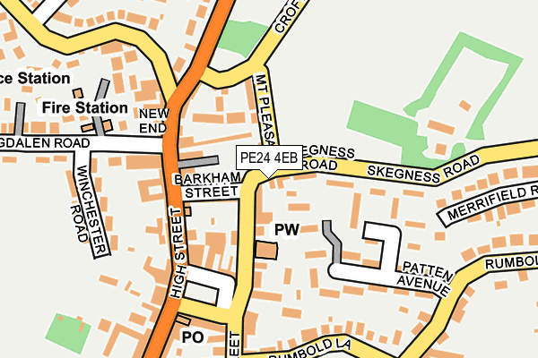PE24 4EB map - OS OpenMap – Local (Ordnance Survey)